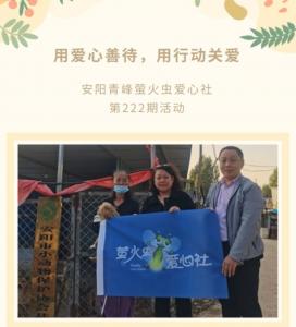 用愛心善待，用行動關(guān)愛--青峰創(chuàng)元集團螢火蟲愛心活動第222期報道